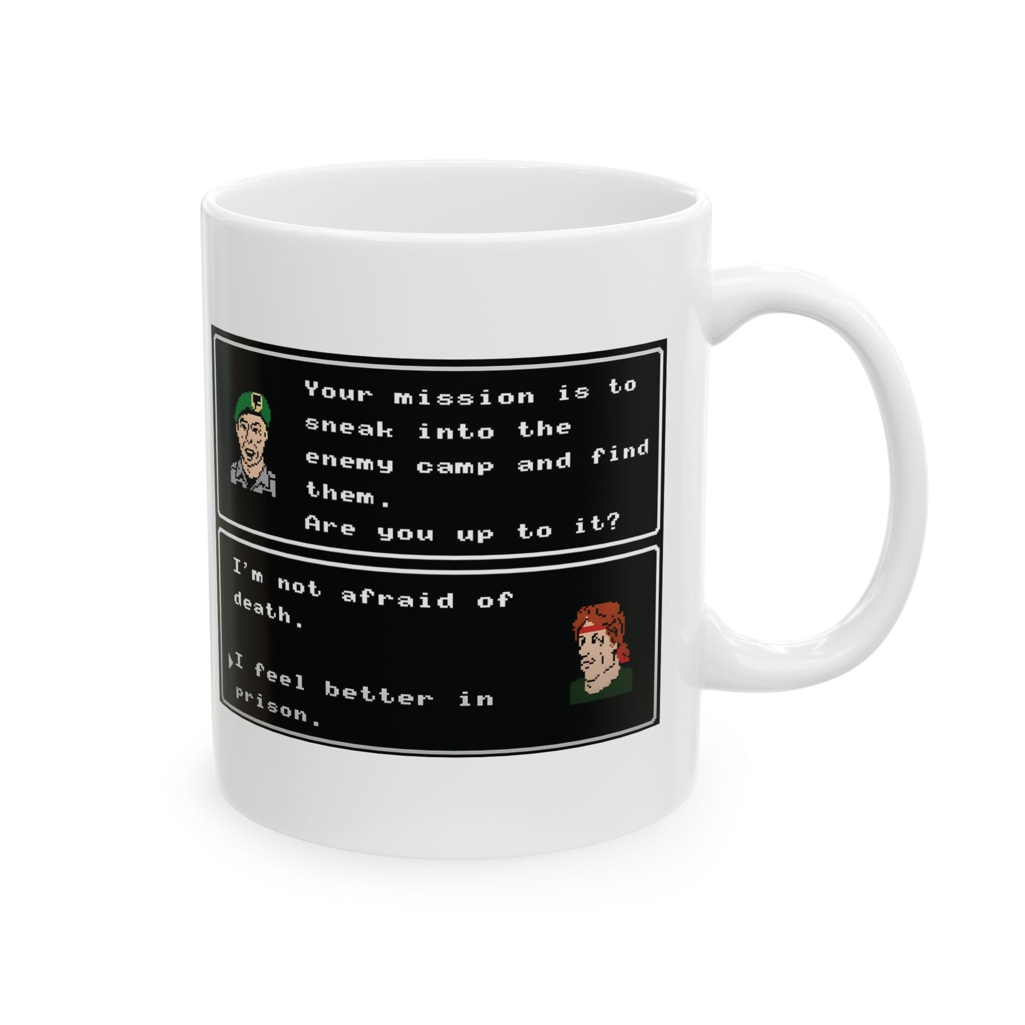 Rambo NES Retro Gaming Ceramic Mug