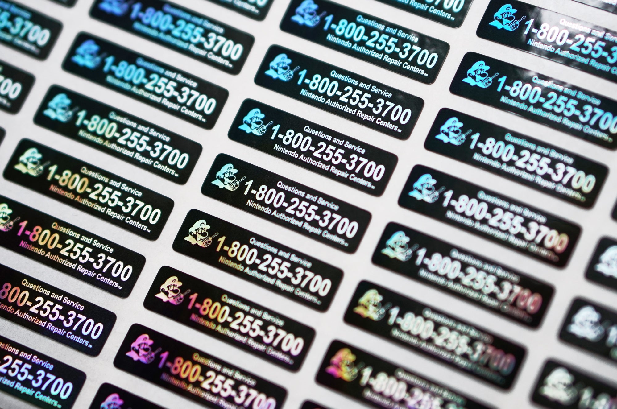 Gameboy Color Holographic Service Sticker