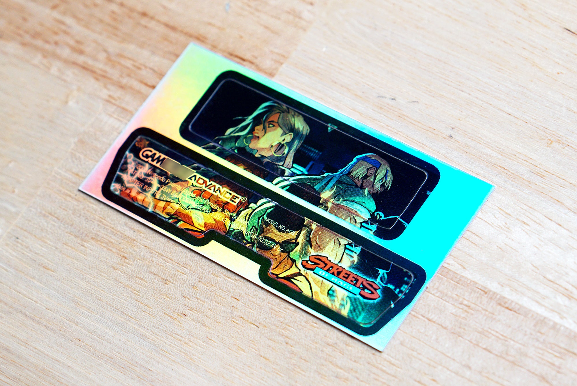 Custom Gameboy Advance GBA Holographic Back Sticker Labels