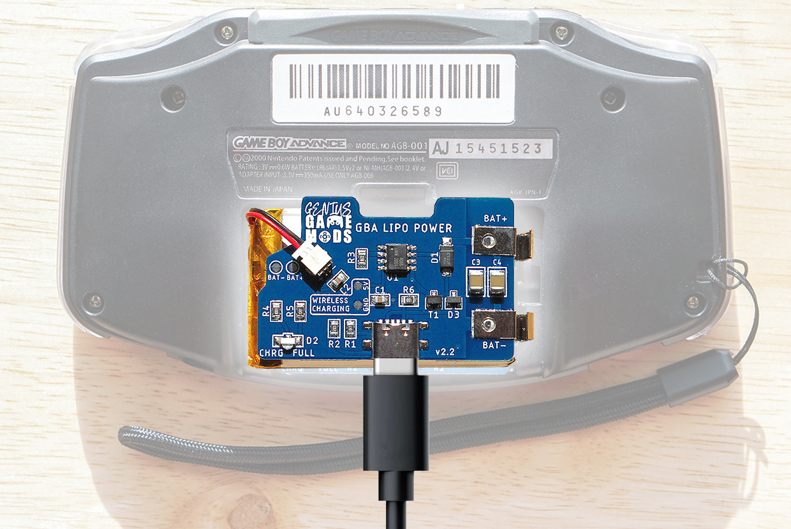 Rechargeable Battery Pack for Gameboy Advance GBA