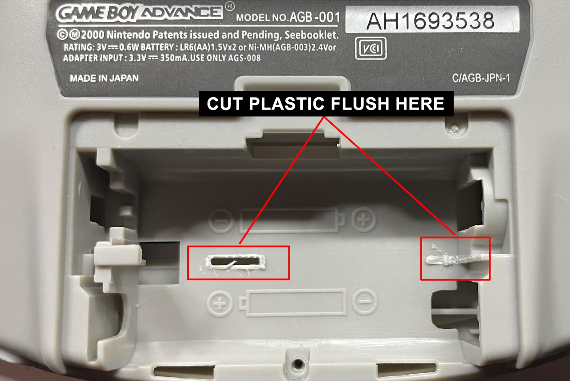 Rechargeable Battery Pack for Gameboy Advance GBA