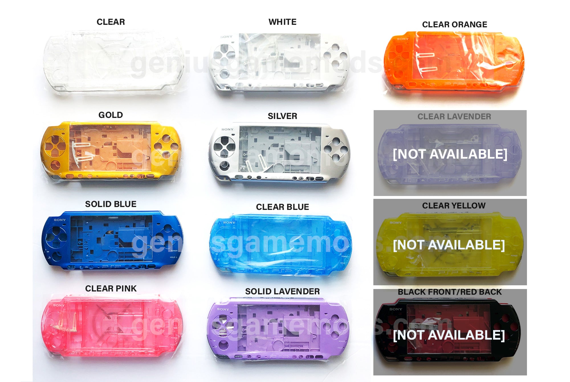 Clear Sony PSP 2000 Console new housing shell Build to order – Genius Game  Mods