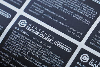 GameCube Console Labels Sticker Set