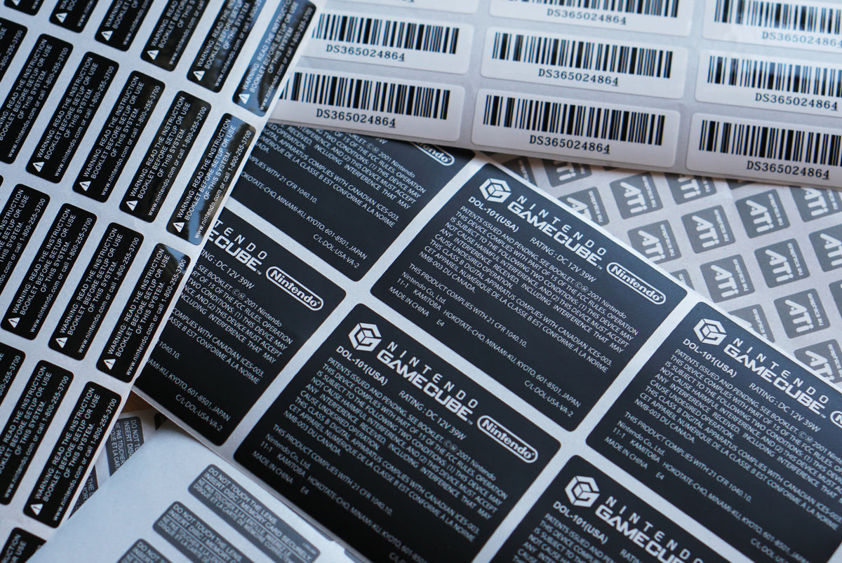GameCube Replacement Sticker Set – Genius Game Mods