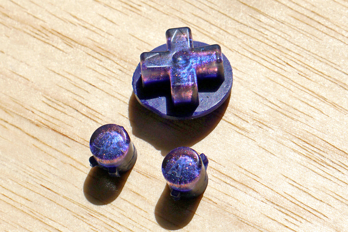Cosmic Purple Gameboy Advance buttons – Genius Game Mods