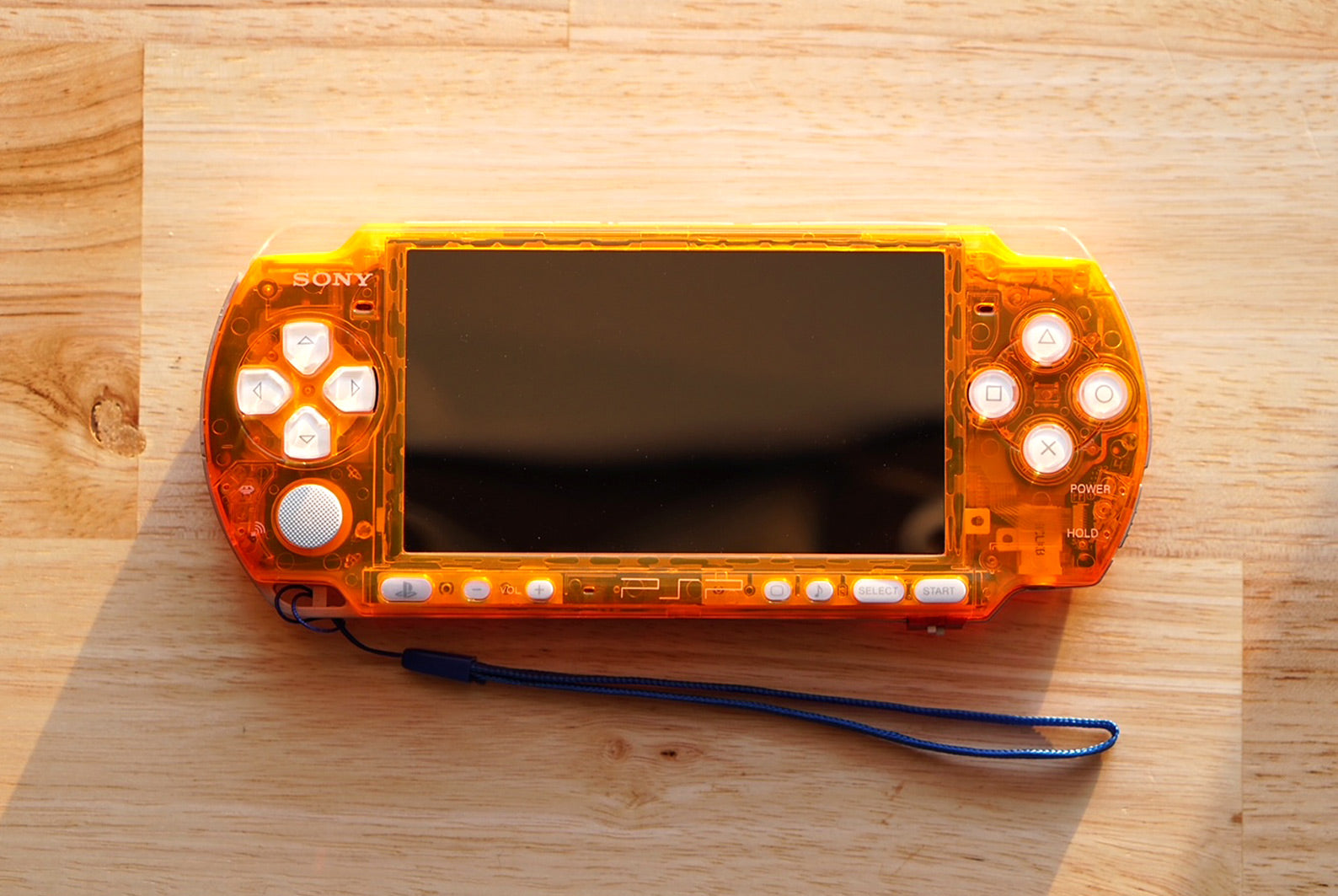Clear Orange Sony PSP 3000 Console new housing shell Build to