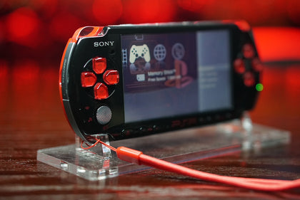 Black & Red Special Edition Sony PSP 3000 Console new housing shell Build to order